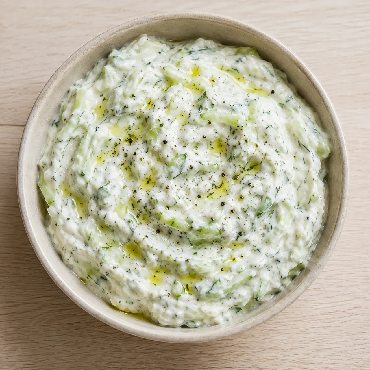 High-Protein Skyr Tzatziki with Cucumber and Dill