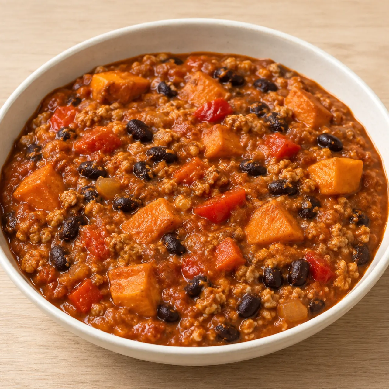 Sweet Potato, Silken Tofu and Quorn Chili Sin Carne