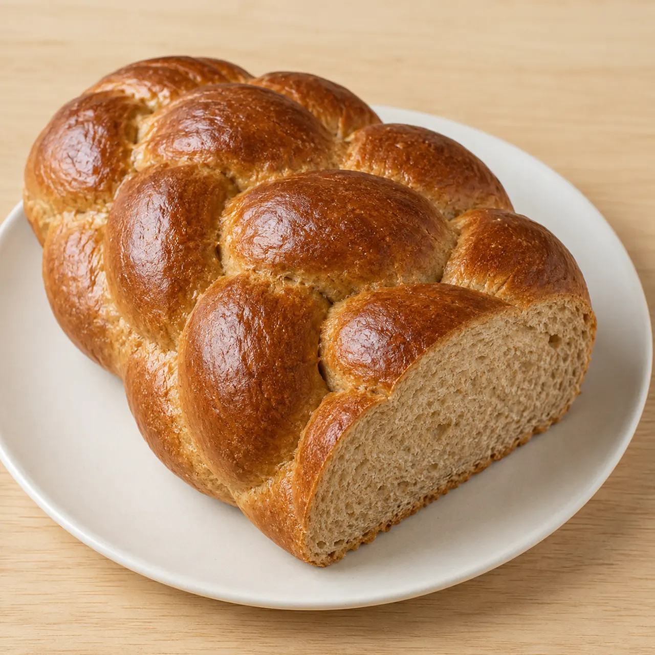 Unsweetened Whole Wheat Challah