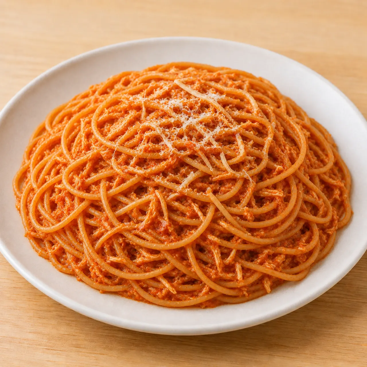 Whole Wheat Spaghetti with Grated Tofu