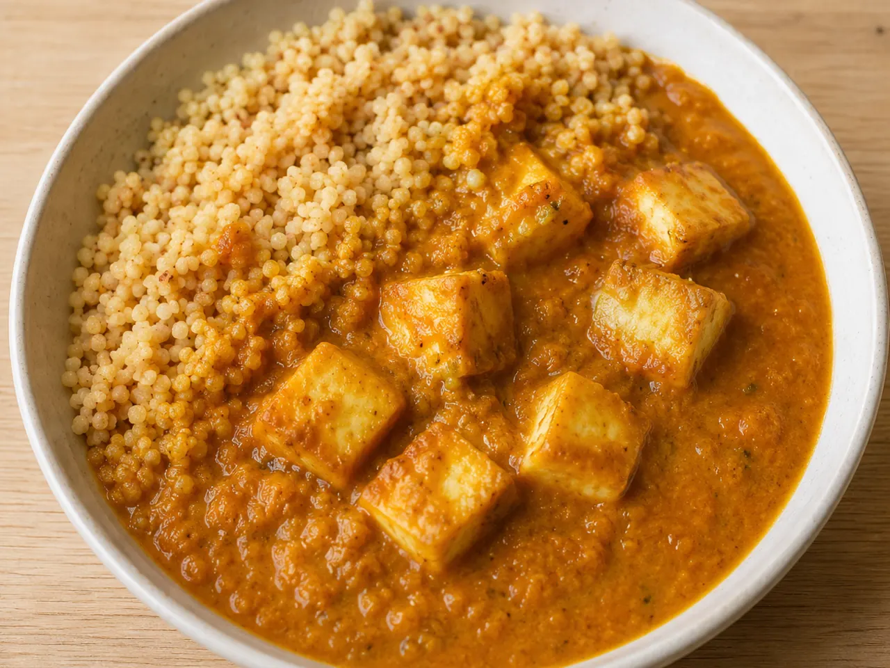 Hidden-Vegetable Paneer Curry with Wholegrain Couscous
