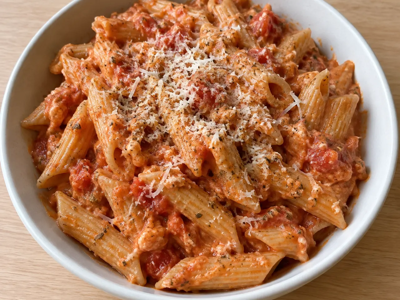 Creamy Tomato Pasta with Fresh Cheese
