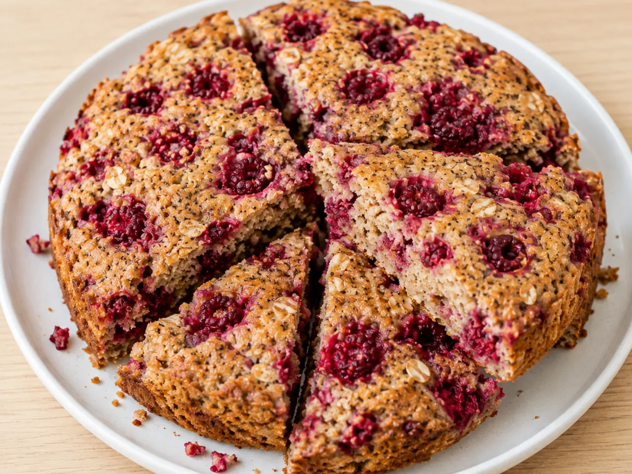 Raspberry Almond Skyr Cake