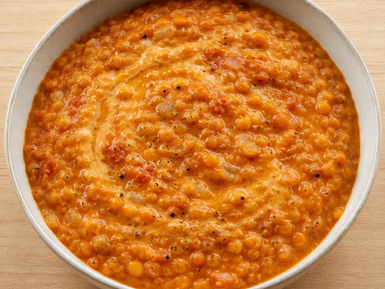 Creamy Red Lentil Dal with Tomato and Ginger
