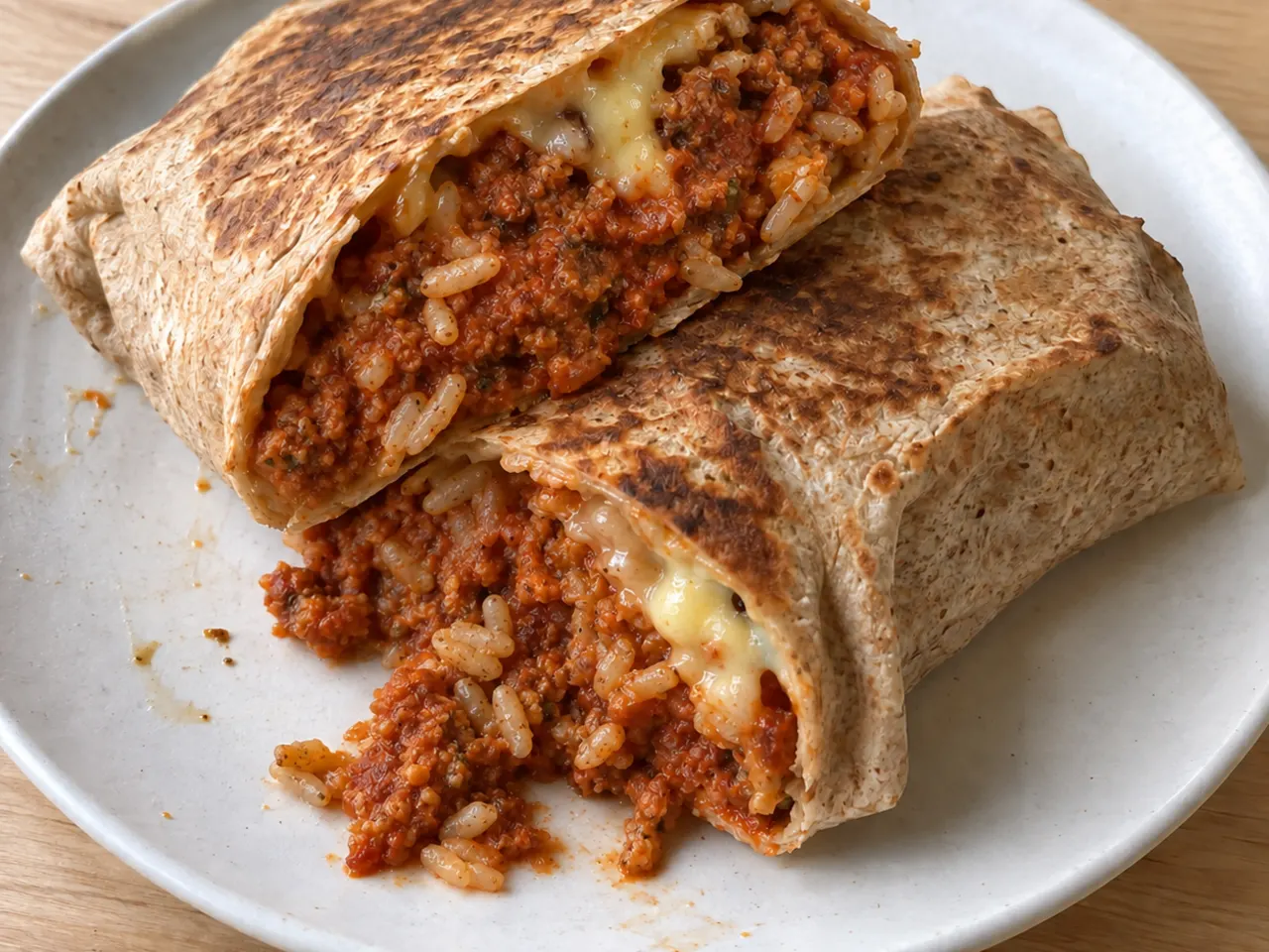 High protein Tempeh and Red Kidney Bean Burritos