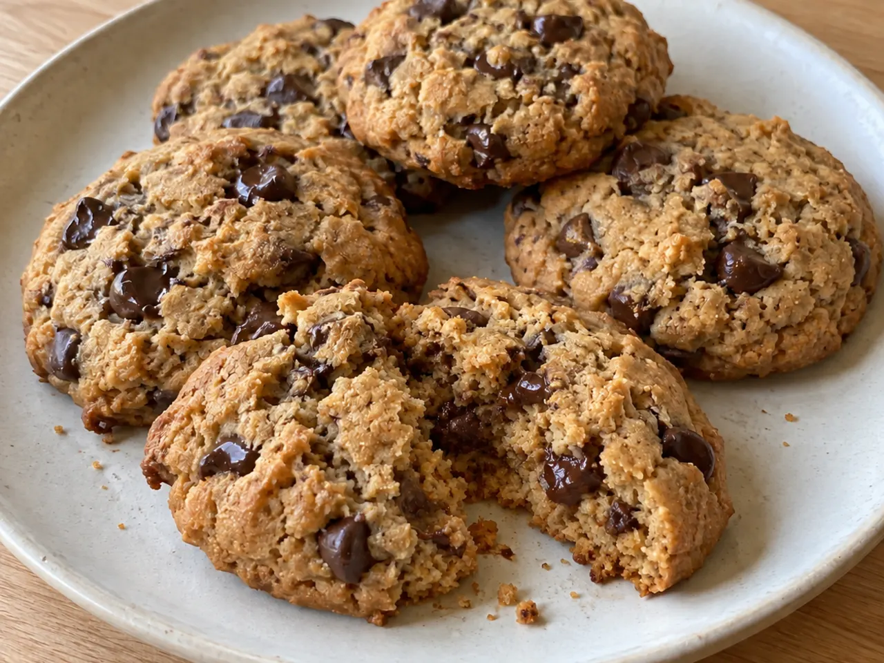 Chickpea Peanut Butter Chocolate Chip Cookies