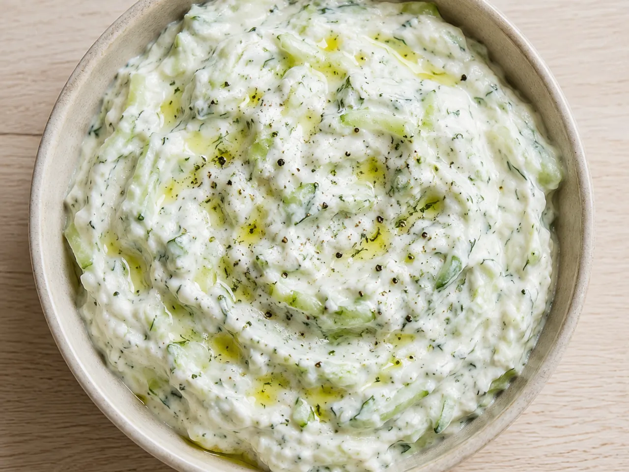 High-Protein Skyr Tzatziki with Cucumber and Dill