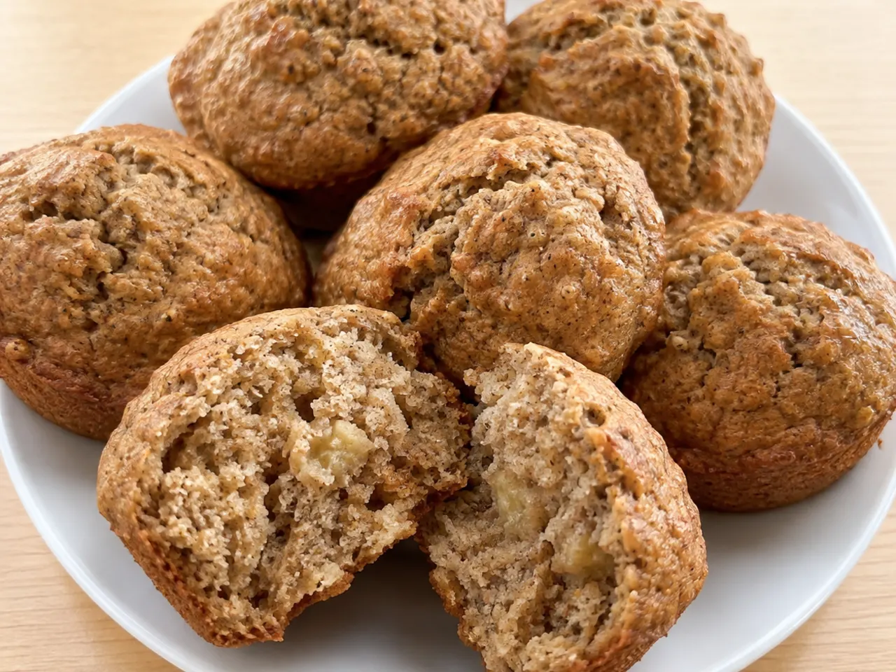 Whole Wheat Banana Peanut Butter Muffins - Children friendly