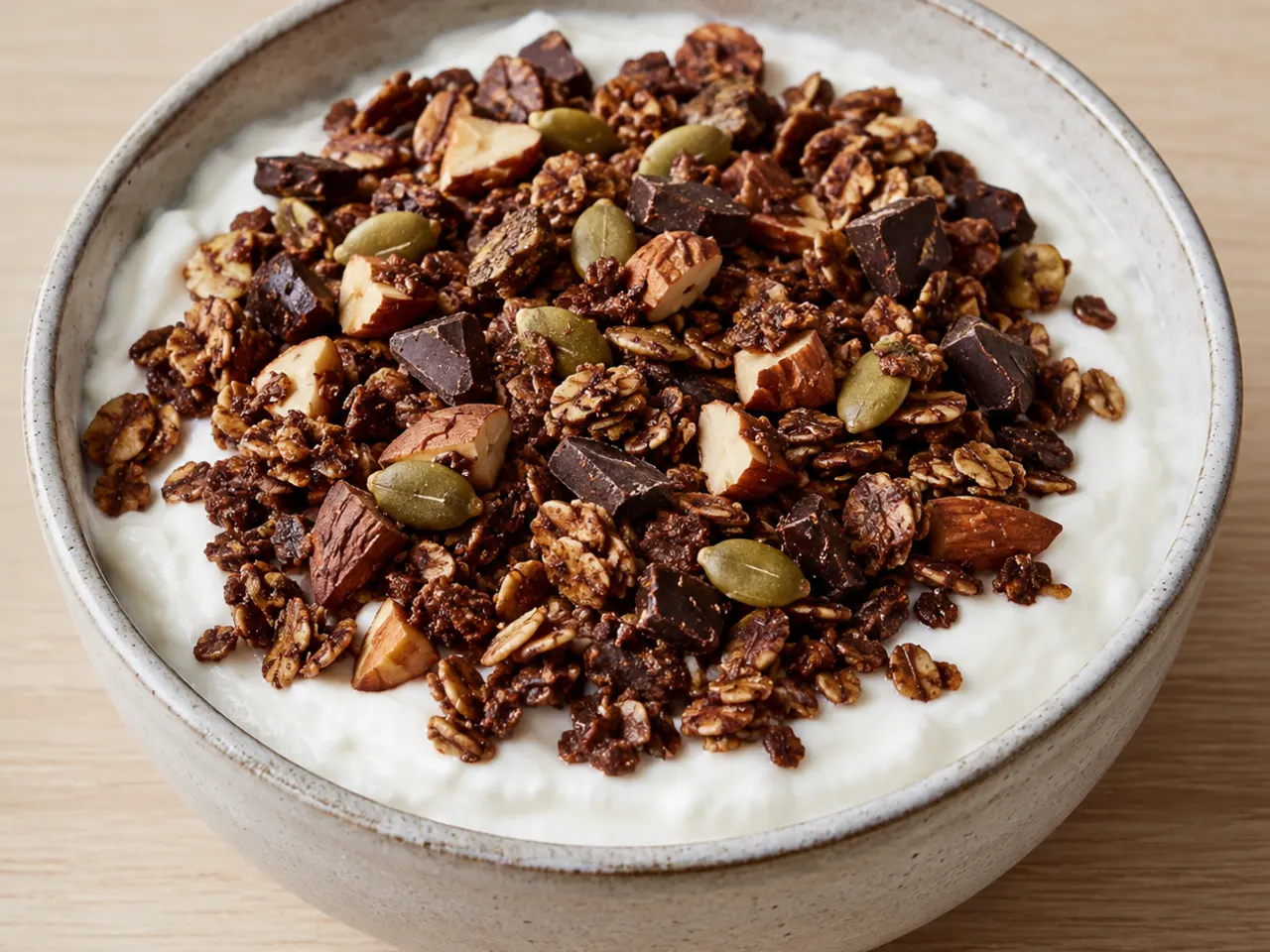 Plain Skyr with Crunchy Granola