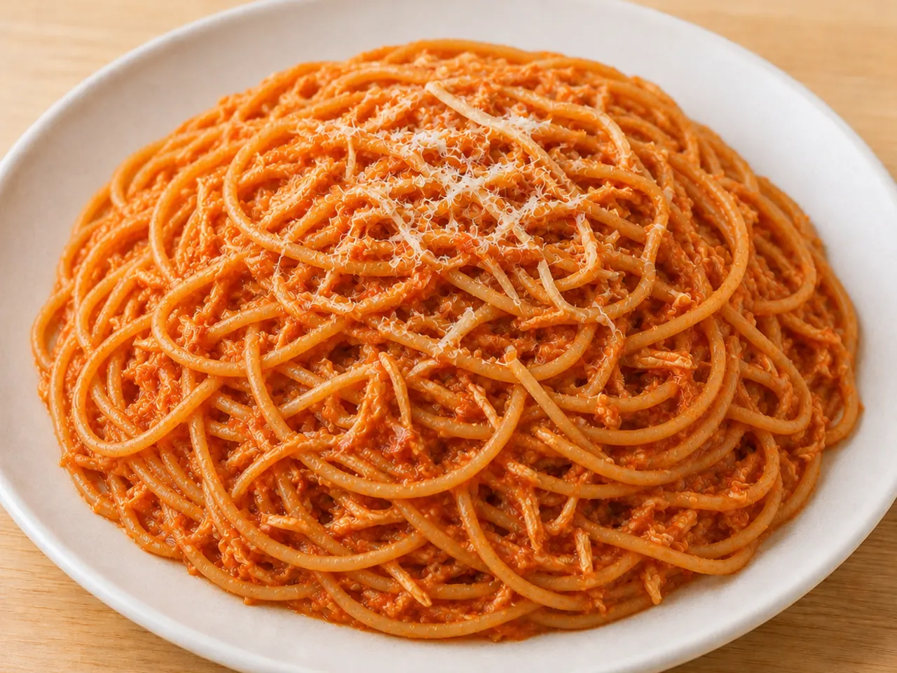 Whole Wheat Spaghetti with Grated Tofu 