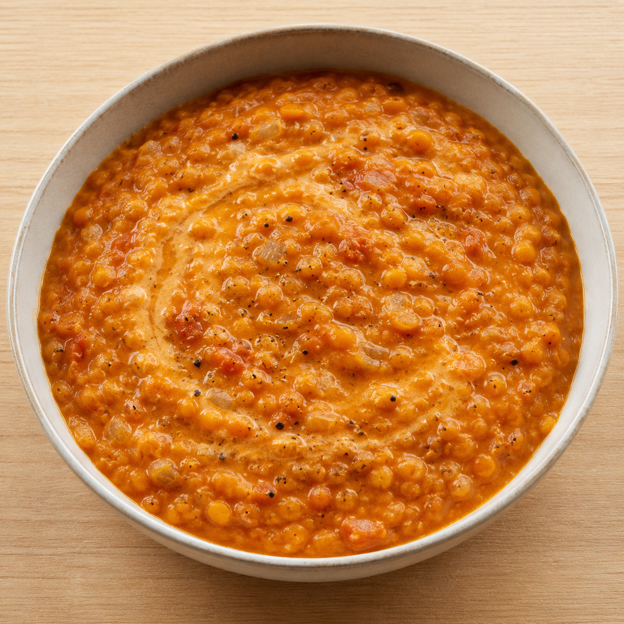 Creamy Red Lentil Dal with Tomato and Ginger