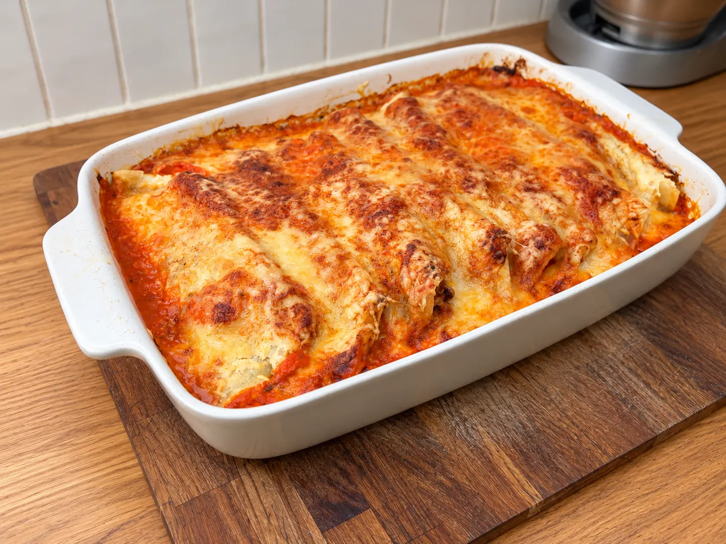 Tempeh and Bean Enchiladas with Roasted Pepper Sauce