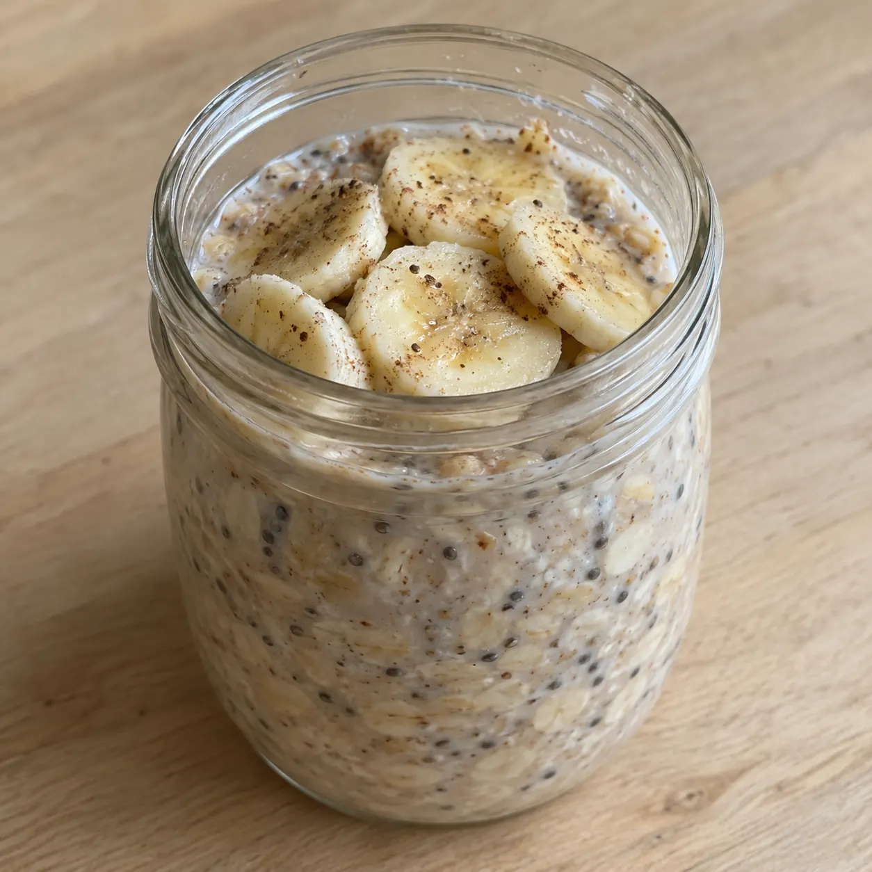 Banana Almond Butter Skyr Overnight Oats