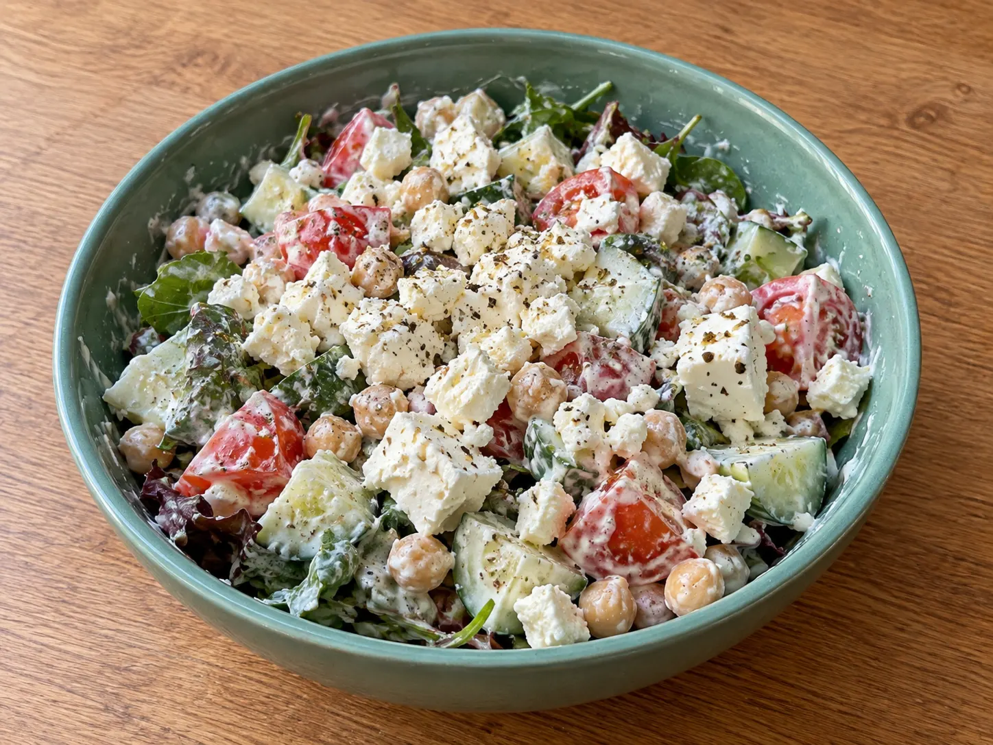 Quick High-Protein Chickpea and Feta Salad
