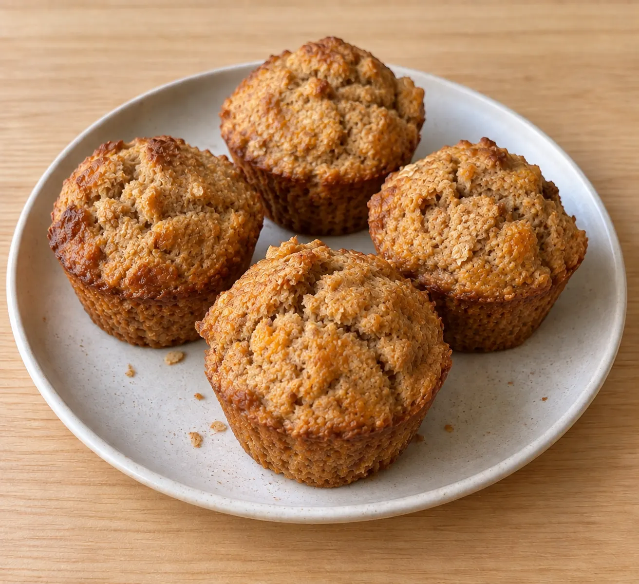 Soft Apricot Oat Muffins