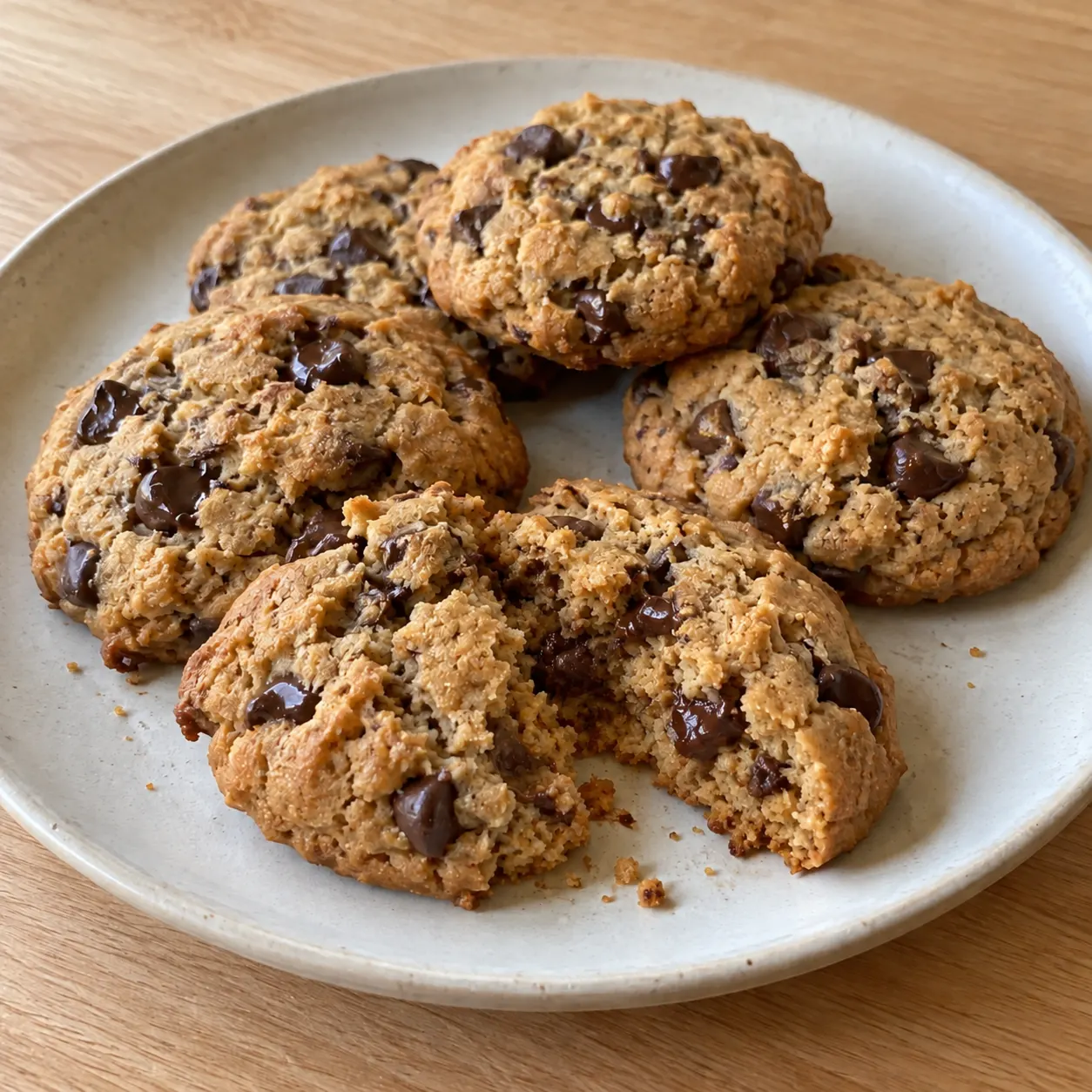 Chickpea Peanut Butter Chocolate Chip Cookies